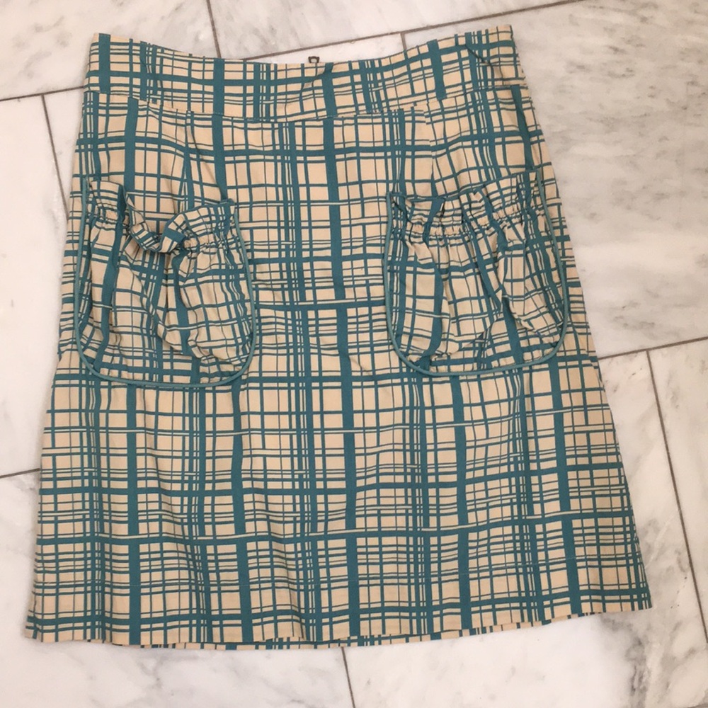 Girls from Savoy Blue & Cream Plaid Skirt